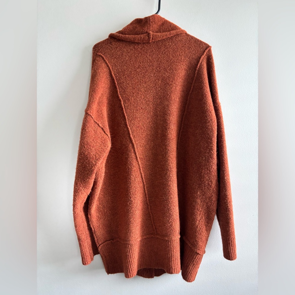 FREE PEOPLE Eucalyptus Oversized Cardigan In Mustard size S - Picture 15 of 16